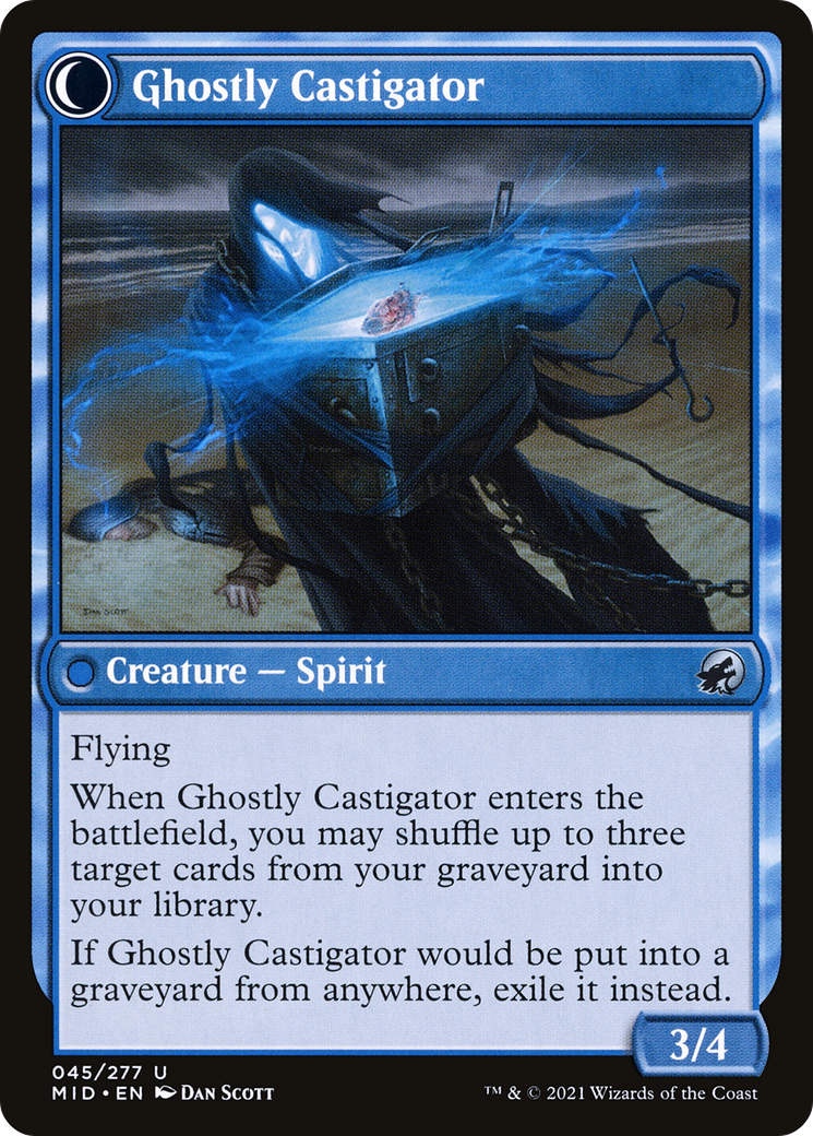 Covetous Castaway // Ghostly Castigator (45) [Innistrad: Midnight Hunt] foil - Deck Out Gaming