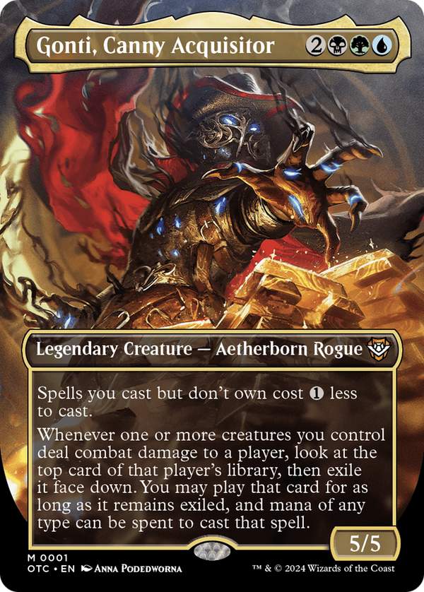 Gonti, Canny Acquisitor (Borderless) (1) [Outlaws of Thunder Junction Commander] foil - Deck Out Gaming