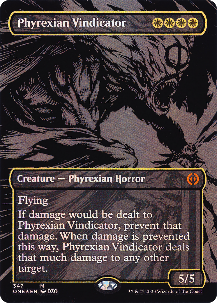 Phyrexian Vindicator (Oil Slick Raised Foil) (347) [Phyrexia: All Will Be One] foil - Deck Out Gaming