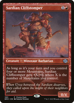 Sardian Cliffstomper (383) [The Brothers' War] foil - Deck Out Gaming