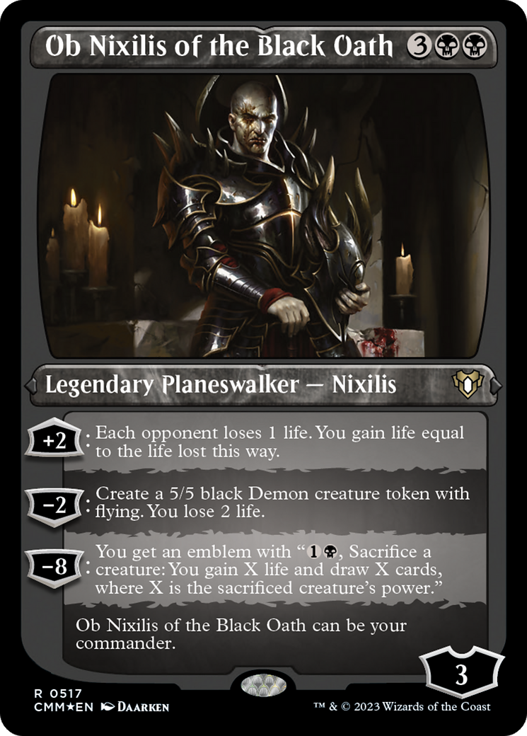 Ob Nixilis of the Black Oath (517) [Commander Masters] etched - Deck Out Gaming
