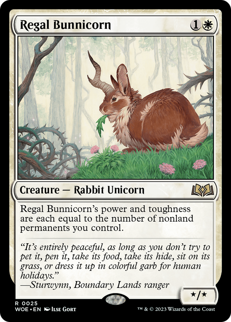 Regal Bunnicorn (25) [Wilds of Eldraine] foil - Deck Out Gaming
