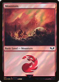 Mountain (316) (Surge Foil) (316) [Warhammer 40,000 Commander] foil - Deck Out Gaming