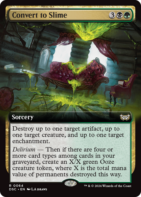 Convert to Slime (Extended Art) (64) [Duskmourn: House of Horror Commander] - Deck Out Gaming