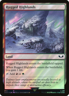 Rugged Highlands (Surge Foil) (292) [Warhammer 40,000 Commander] foil - Deck Out Gaming