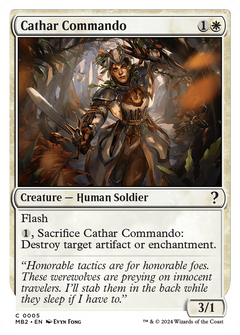 Cathar Commando (White Border) (5) [Mystery Booster 2] - Deck Out Gaming