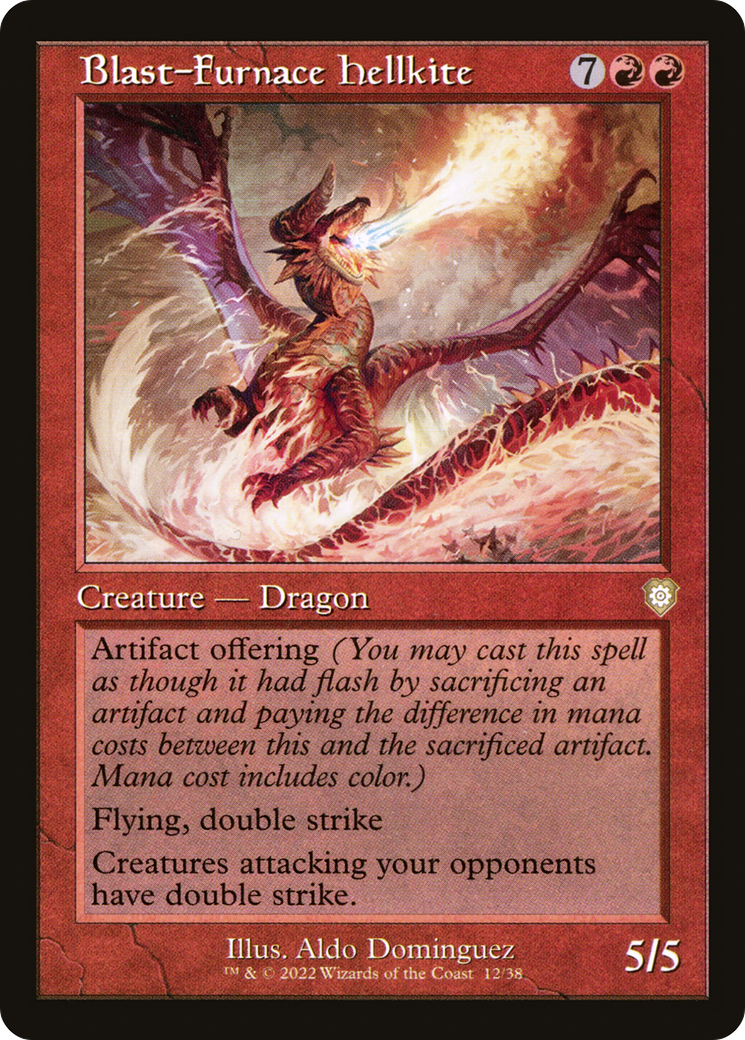 Blast-Furnace Hellkite (Retro Frame) (12) [Commander: The Brothers' War] - Deck Out Gaming