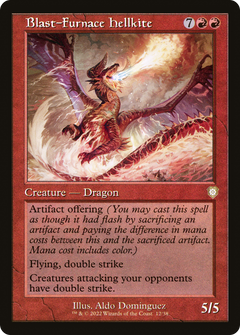 Blast-Furnace Hellkite (Retro Frame) (12) [Commander: The Brothers' War] - Deck Out Gaming