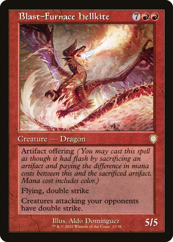 Blast-Furnace Hellkite (Retro Frame) (12) [Commander: The Brothers' War] - Deck Out Gaming
