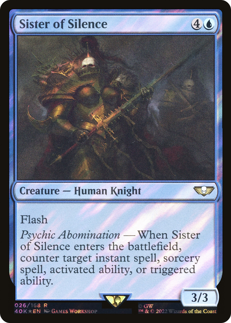 Sister of Silence (Surge Foil) (26) [Warhammer 40,000 Commander] foil - Deck Out Gaming