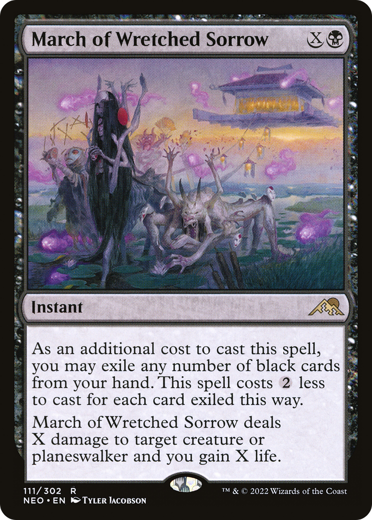 March of Wretched Sorrow (111) [Kamigawa: Neon Dynasty] foil - Deck Out Gaming