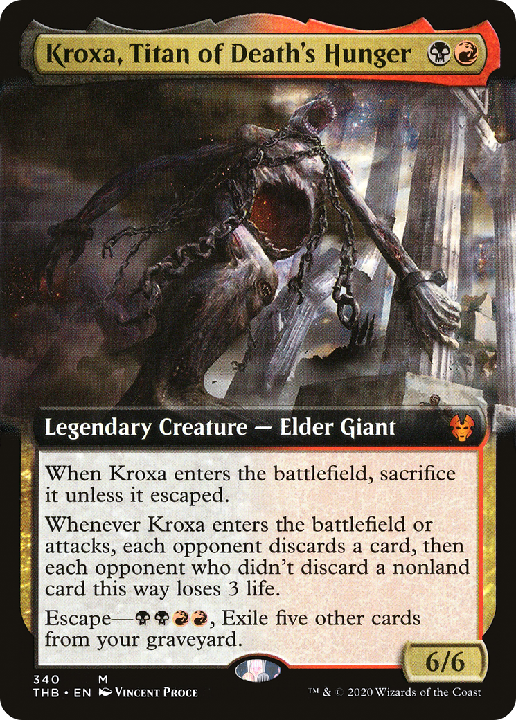 Kroxa, Titan of Death's Hunger (Extended Art) (340) [Theros Beyond Death] - Deck Out Gaming