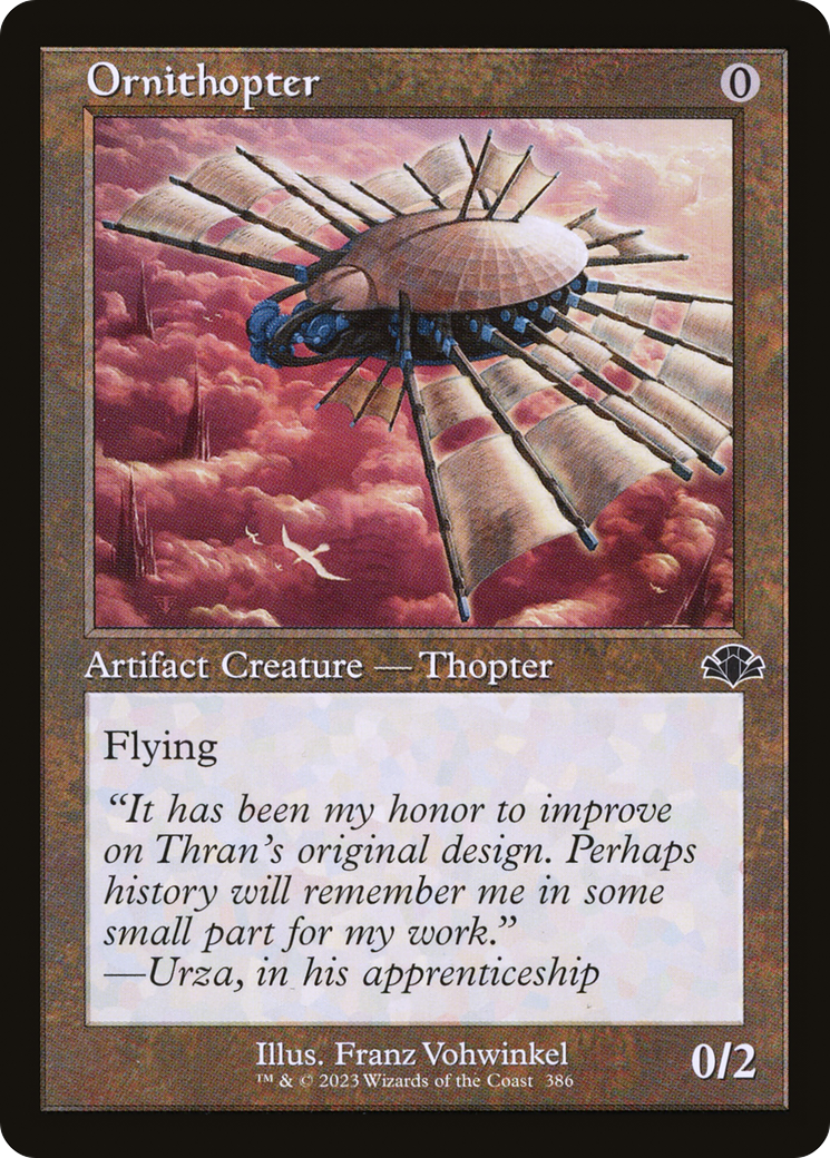 Ornithopter (Retro Frame) (386) [Dominaria Remastered] foil - Deck Out Gaming