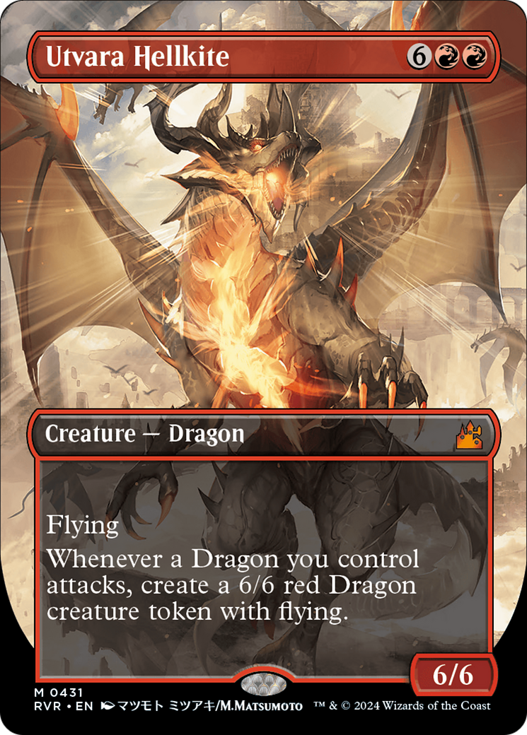 Utvara Hellkite (Anime Borderless) (431) [Ravnica Remastered] foil - Deck Out Gaming