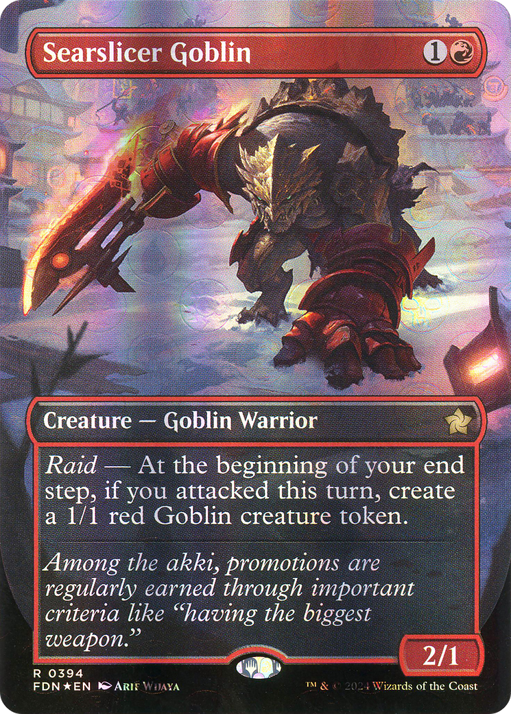 Searslicer Goblin (Borderless) (Mana Foil) (394) [Foundations] foil - Deck Out Gaming
