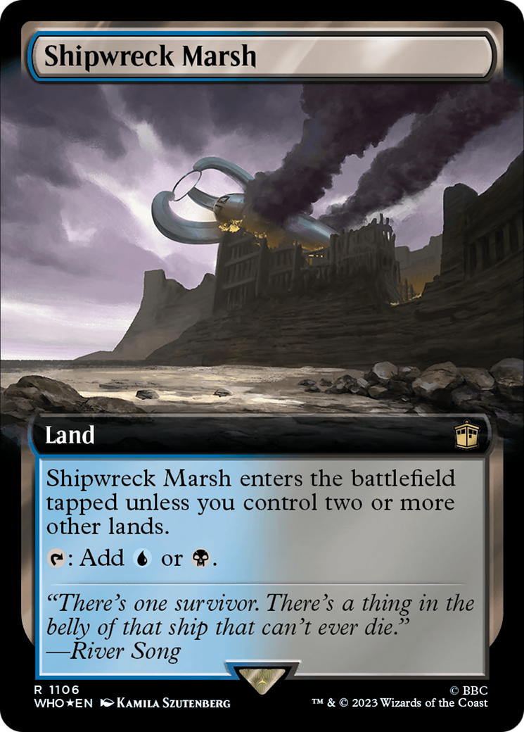 Shipwreck Marsh (Extended Art) (Surge Foil) (1106) [Doctor Who] foil - Deck Out Gaming