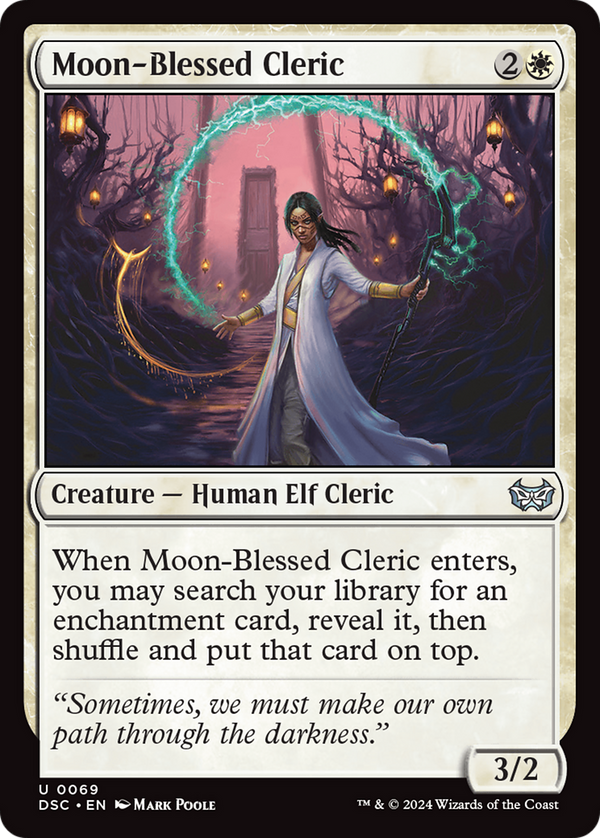 Moon-Blessed Cleric (69) [Duskmourn: House of Horror Commander] - Deck Out Gaming