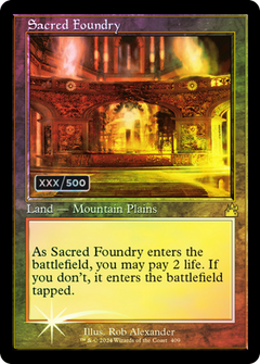 Sacred Foundry (Retro Frame) (Serial Numbered) (409) [Ravnica Remastered] foil - Deck Out Gaming