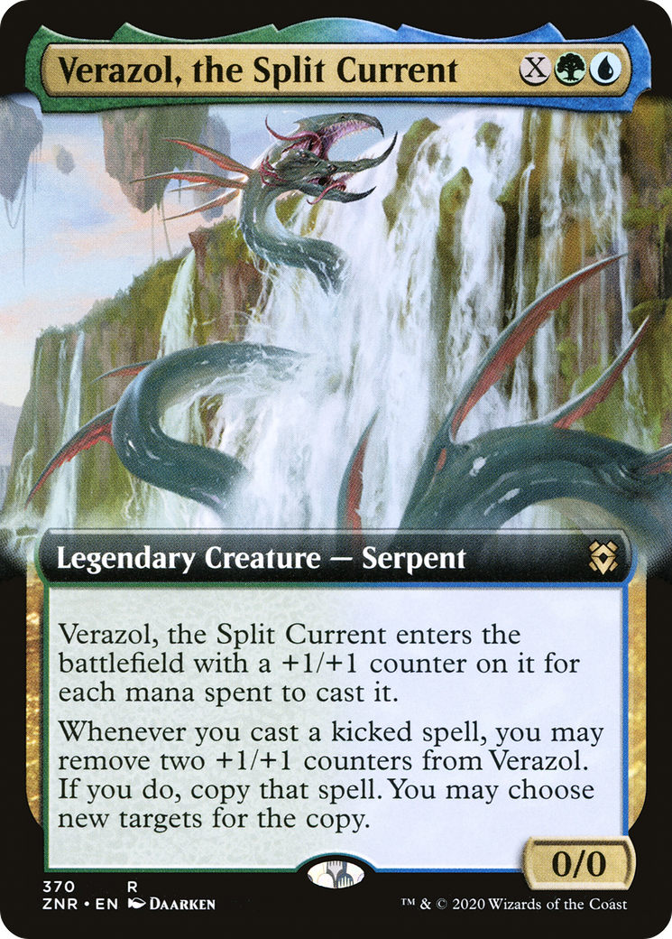 Verazol, the Split Current (Extended Art) (370) [Zendikar Rising] foil - Deck Out Gaming