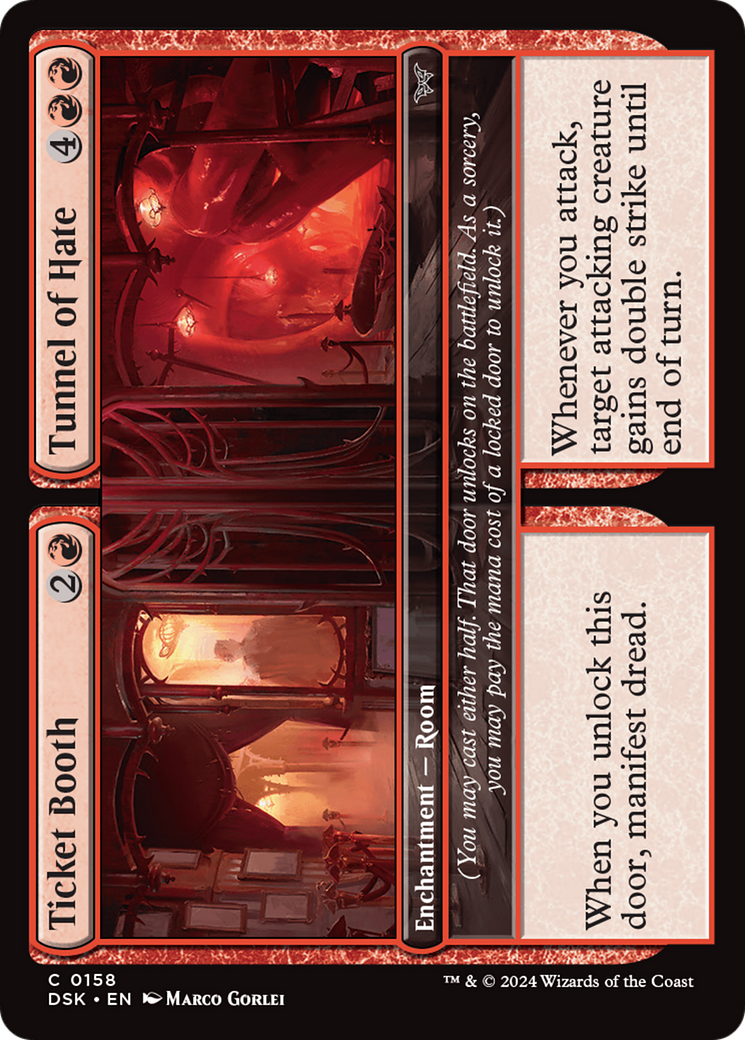 Ticket Booth // Tunnel of Hate (158) [Duskmourn: House of Horror] foil - Deck Out Gaming