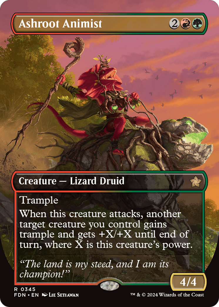 Ashroot Animist (Borderless) (345) [Foundations] foil - Deck Out Gaming