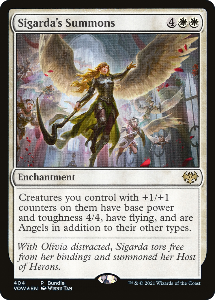 Sigarda's Summons (VOW Bundle) (404) [Unique and Miscellaneous Promos] foil - Deck Out Gaming