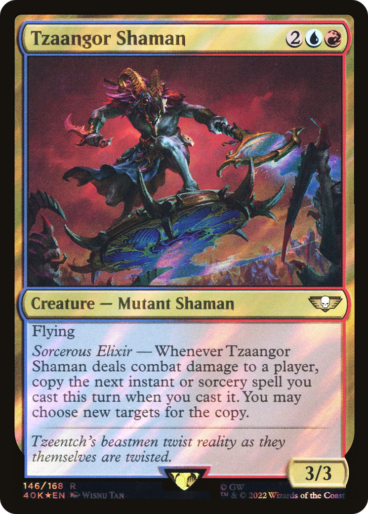 Tzaangor Shaman (Surge Foil) (146) [Warhammer 40,000 Commander] foil - Deck Out Gaming