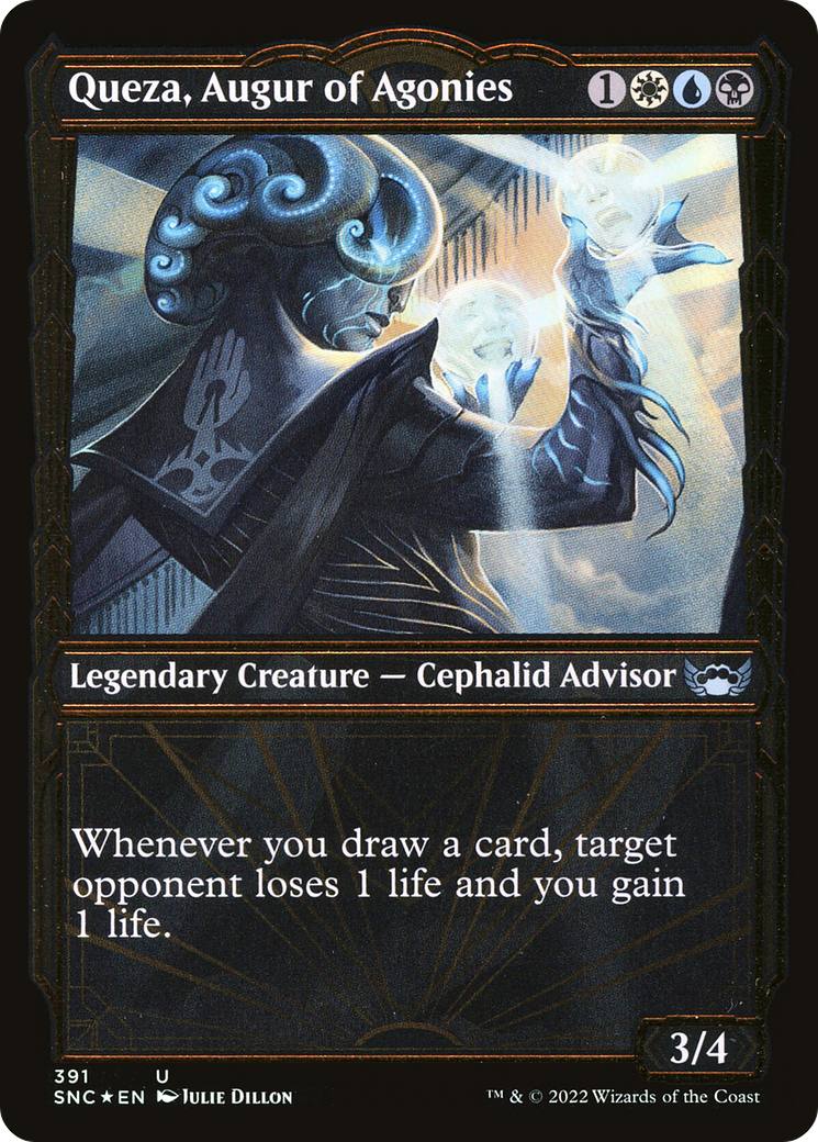 Queza, Augur of Agonies (Gilded Foil) (391) [Streets of New Capenna] foil - Deck Out Gaming