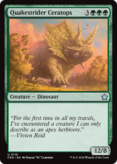 Quakestrider Ceratops (110) [Foundations] foil - Deck Out Gaming
