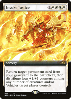 Invoke Justice (Extended Art) (437) [Kamigawa: Neon Dynasty] foil - Deck Out Gaming