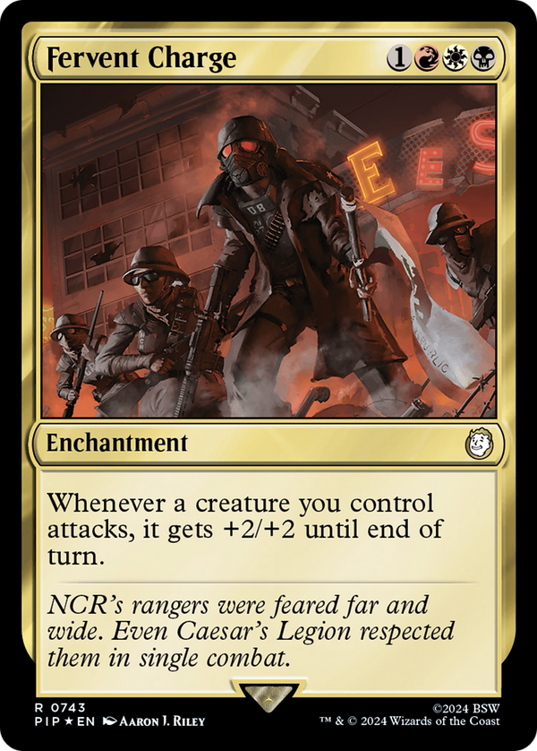 Fervent Charge (Surge Foil) (743) [Fallout] foil - Deck Out Gaming