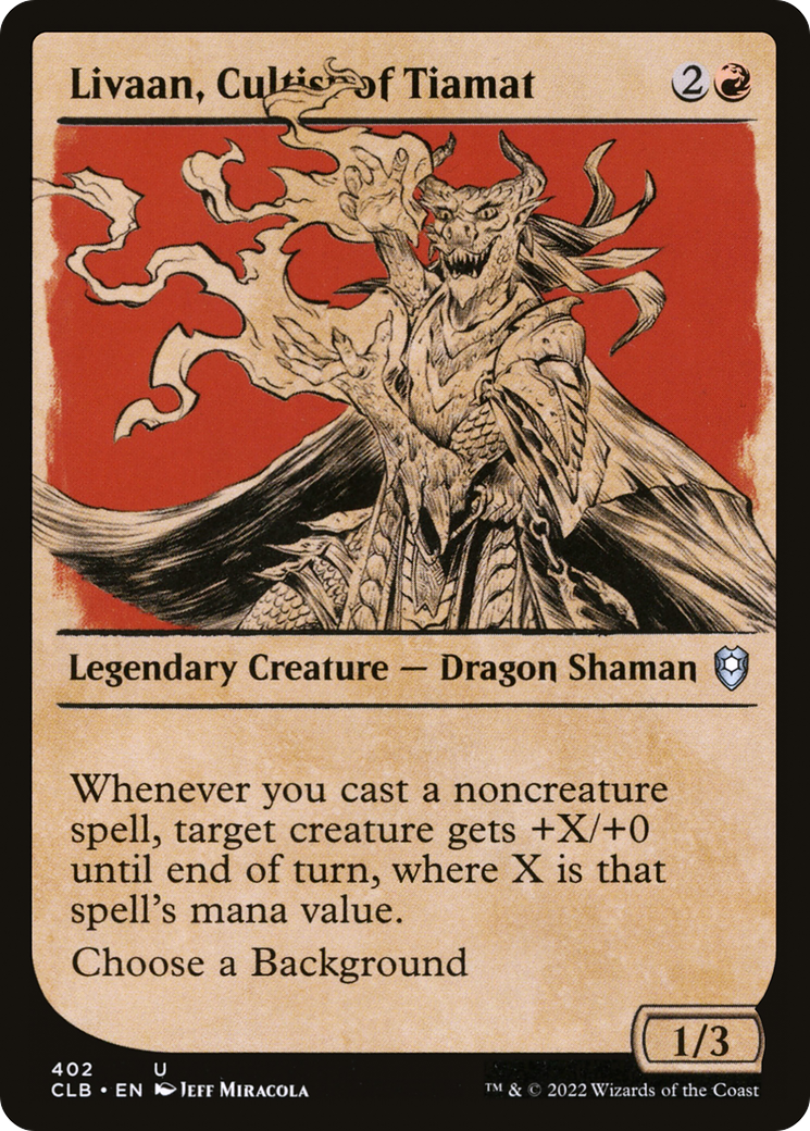 Livaan, Cultist of Tiamat (Showcase) (402) [Commander Legends: Battle for Baldur's Gate] - Deck Out Gaming