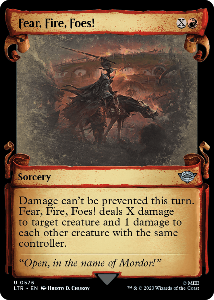 Fear, Fire, Foes! (Showcase Scrolls) (576) [The Lord of the Rings: Tales of Middle-earth] - Deck Out Gaming