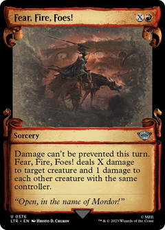 Fear, Fire, Foes! (Showcase Scrolls) (576) [The Lord of the Rings: Tales of Middle-earth] foil - Deck Out Gaming