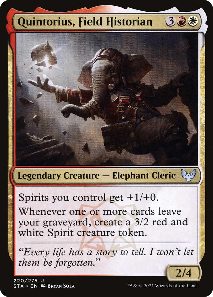 Quintorius, Field Historian (220) [Strixhaven: School of Mages] - Deck Out Gaming