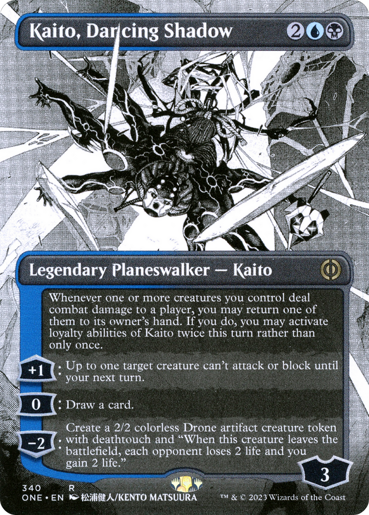 Kaito, Dancing Shadow (Borderless) (340) [Phyrexia: All Will Be One] - Deck Out Gaming