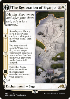 The Restoration of Eiganjo (Extended Art) (442) [Kamigawa: Neon Dynasty] foil - Deck Out Gaming