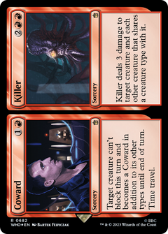 Coward // Killer (Surge Foil) (682) [Doctor Who] foil - Deck Out Gaming