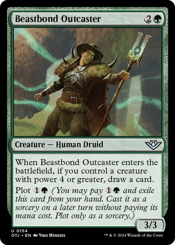 Beastbond Outcaster (154) [Outlaws of Thunder Junction] foil - Deck Out Gaming
