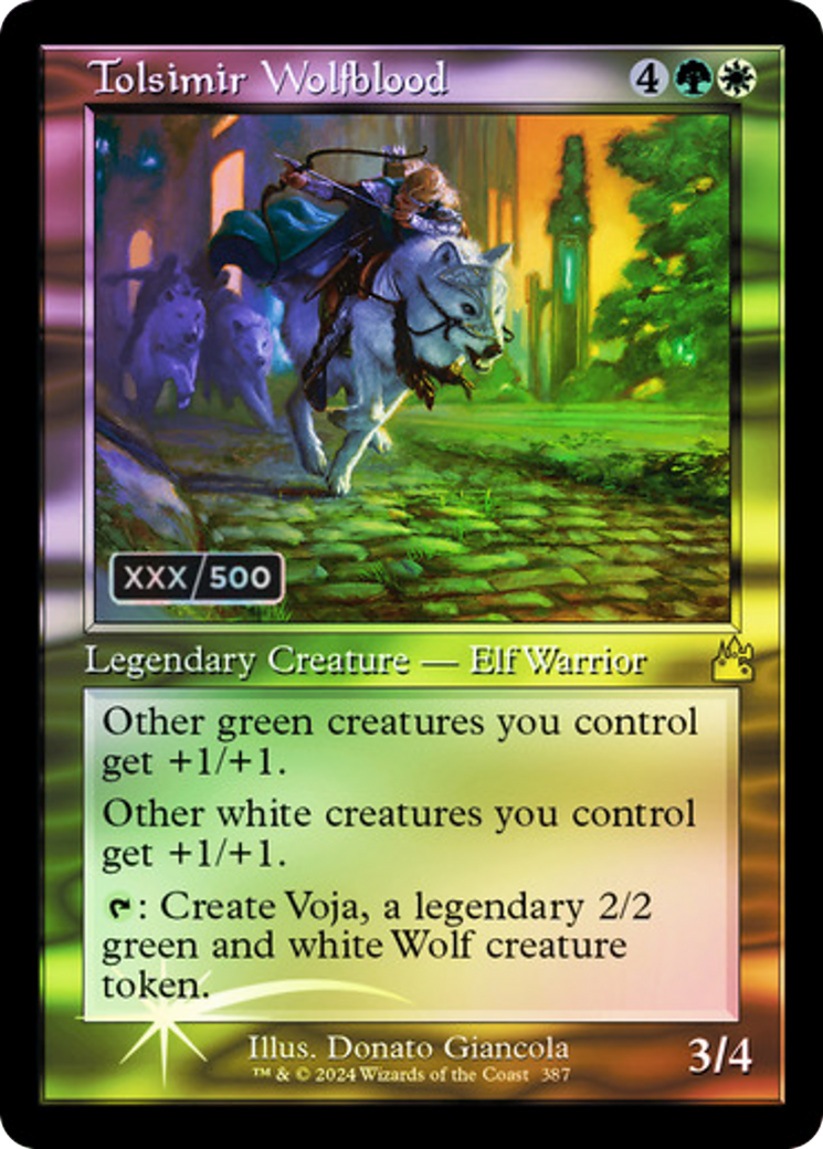 Tolsimir Wolfblood (Retro Frame) (Serial Numbered) (387) [Ravnica Remastered] foil - Deck Out Gaming