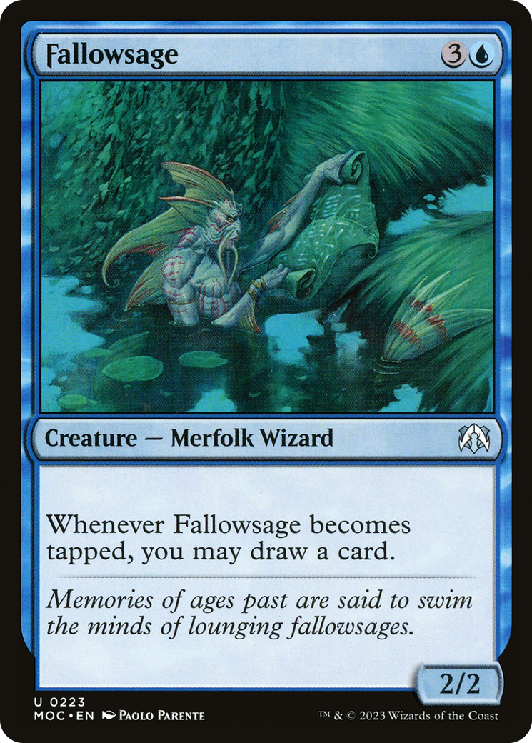 Fallowsage (223) [March of the Machine Commander] - Deck Out Gaming