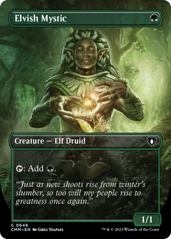 Elvish Mystic (Borderless) (648) [Commander Masters] foil - Deck Out Gaming