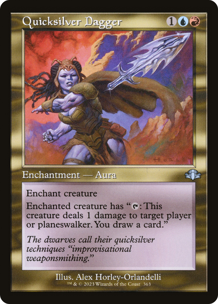 Quicksilver Dagger (Retro Frame) (363) [Dominaria Remastered] foil - Deck Out Gaming
