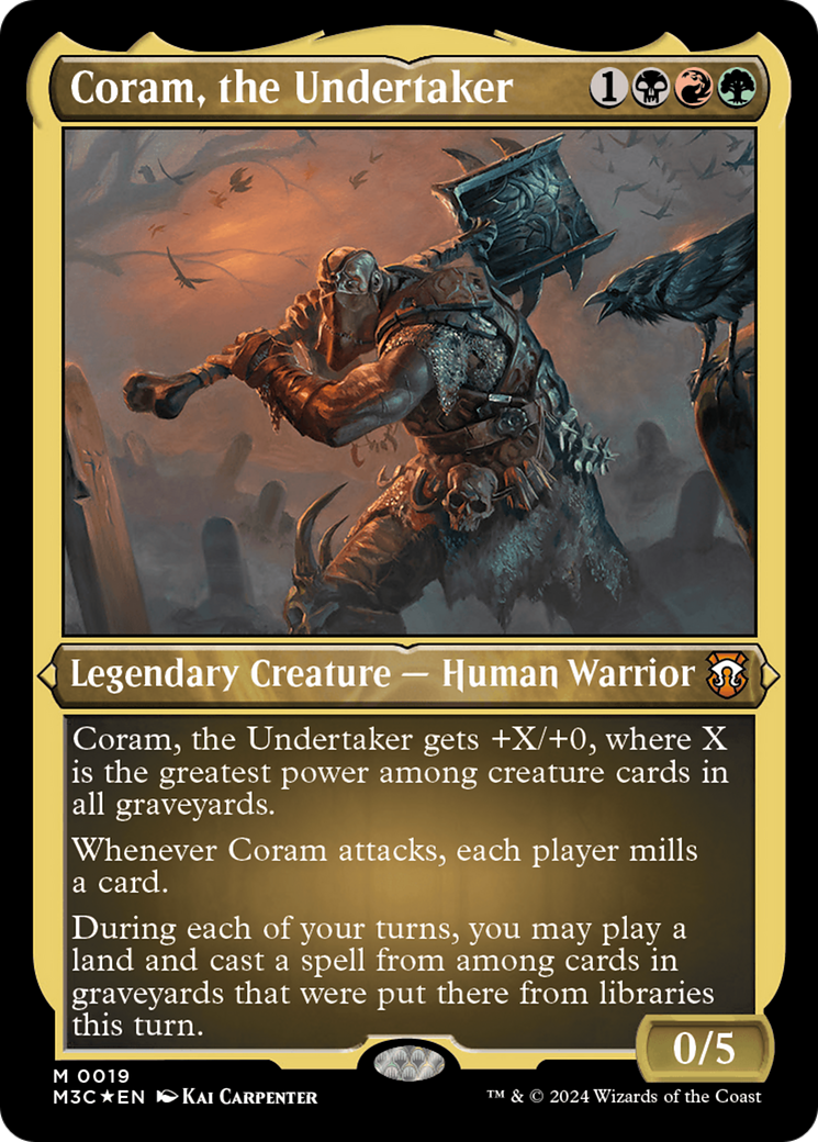 Coram, the Undertaker (19) [Modern Horizons 3 Commander] etched - Deck Out Gaming
