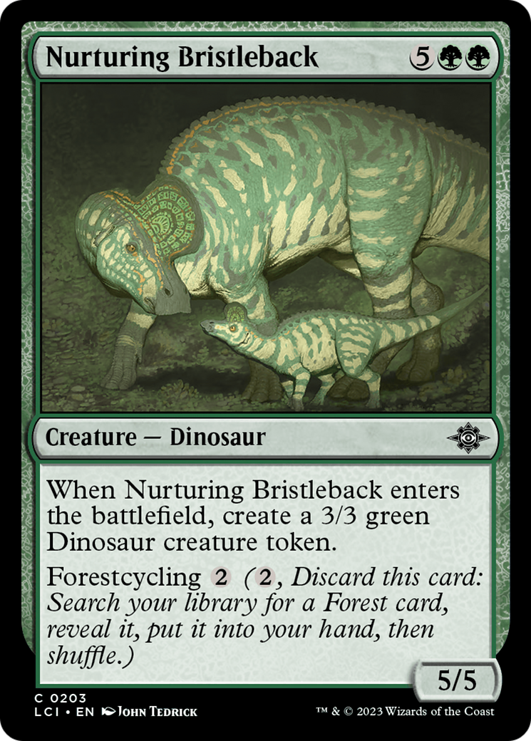 Nurturing Bristleback (203) [The Lost Caverns of Ixalan] foil - Deck Out Gaming