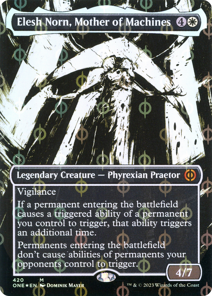 Elesh Norn, Mother of Machines (Showcase) (Step-and-Compleat Foil) (420) [Phyrexia: All Will Be One] foil - Deck Out Gaming