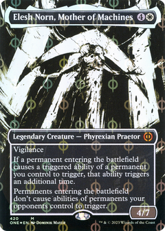 Elesh Norn, Mother of Machines (Showcase) (Step-and-Compleat Foil) (420) [Phyrexia: All Will Be One] foil - Deck Out Gaming