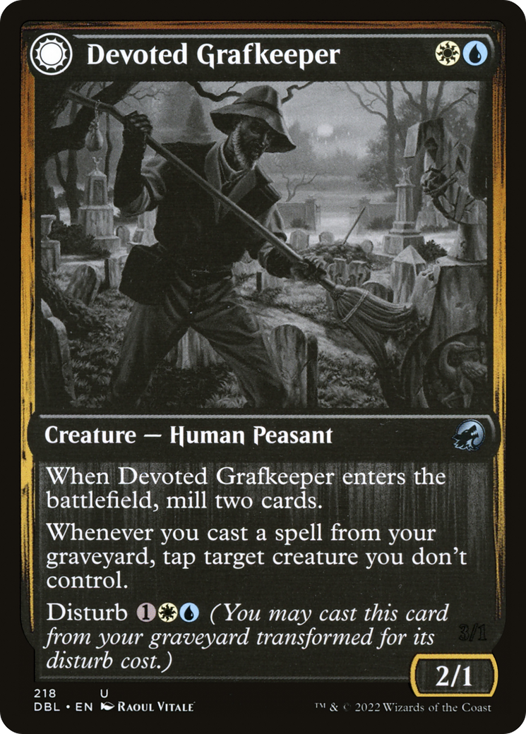 Devoted Grafkeeper (218) [Innistrad: Double Feature] foil - Deck Out Gaming