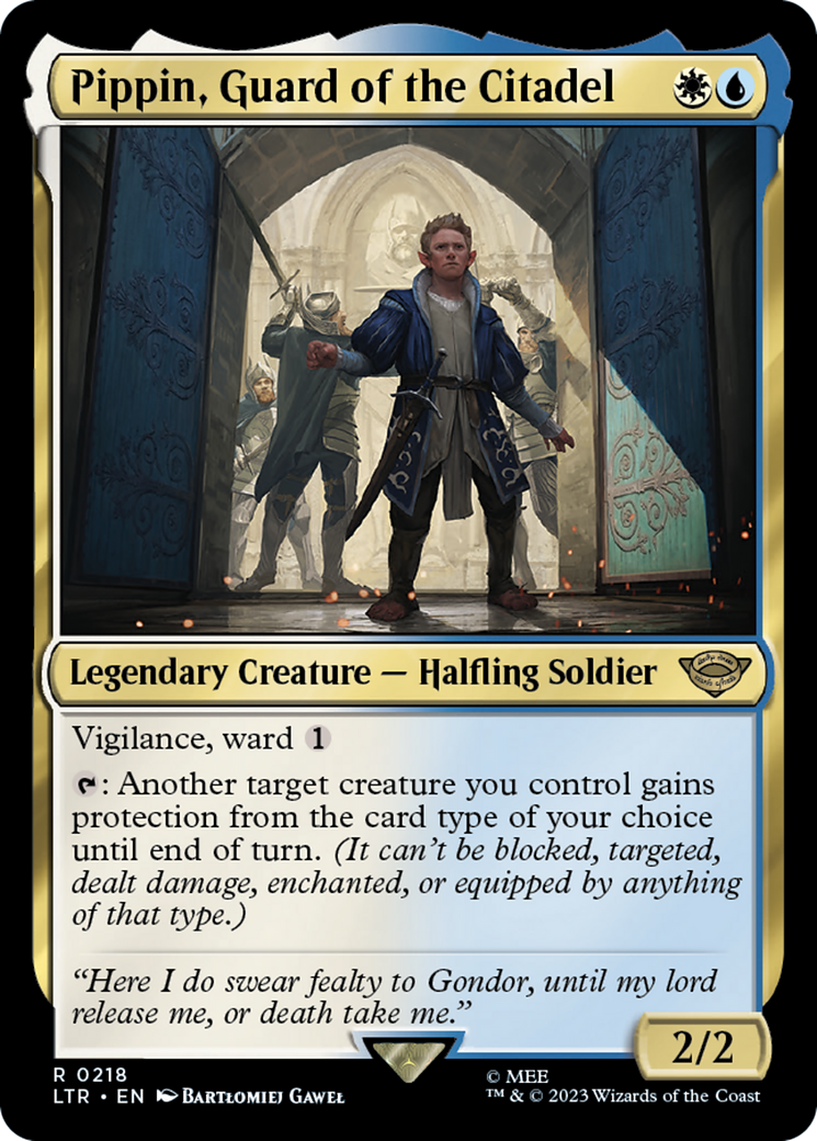 Pippin, Guard of the Citadel (218) [The Lord of the Rings: Tales of Middle-earth] foil - Deck Out Gaming