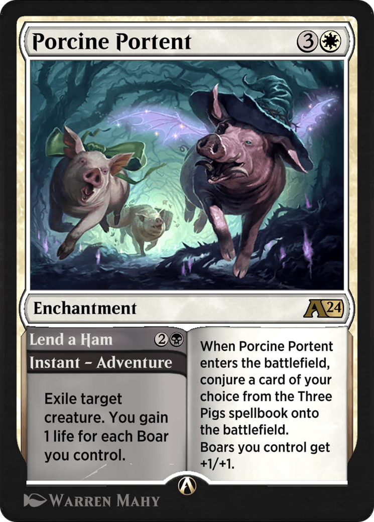 Porcine Portent // Lend a Ham (23) [Alchemy: Wilds of Eldraine] - Deck Out Gaming